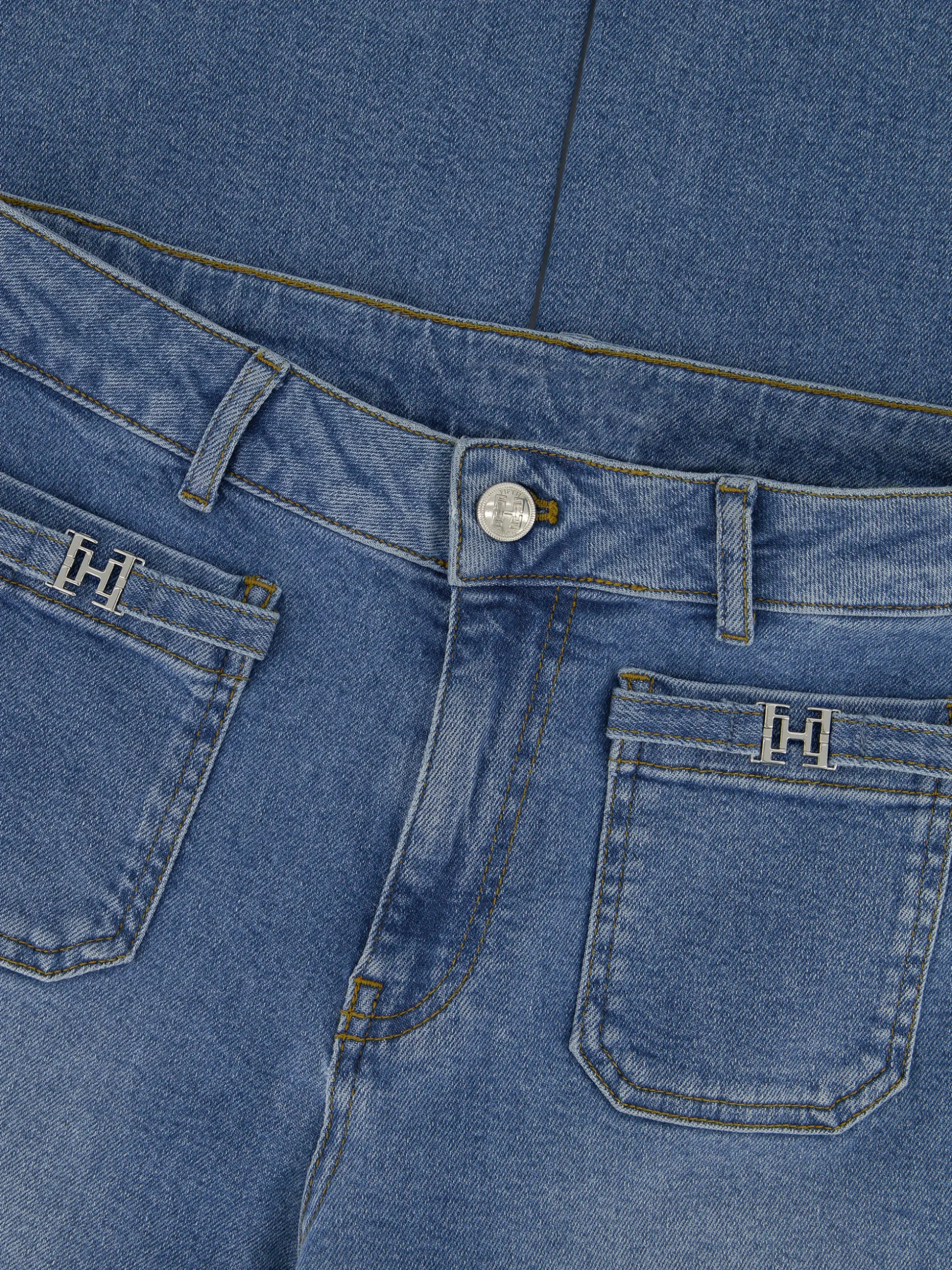 Jeans met rechte pijpen en FH detail