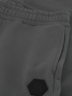 Joggingbroek met elastische tailleband en logo patch