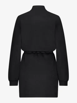 Jurk met logo patroon en elastische tailleband