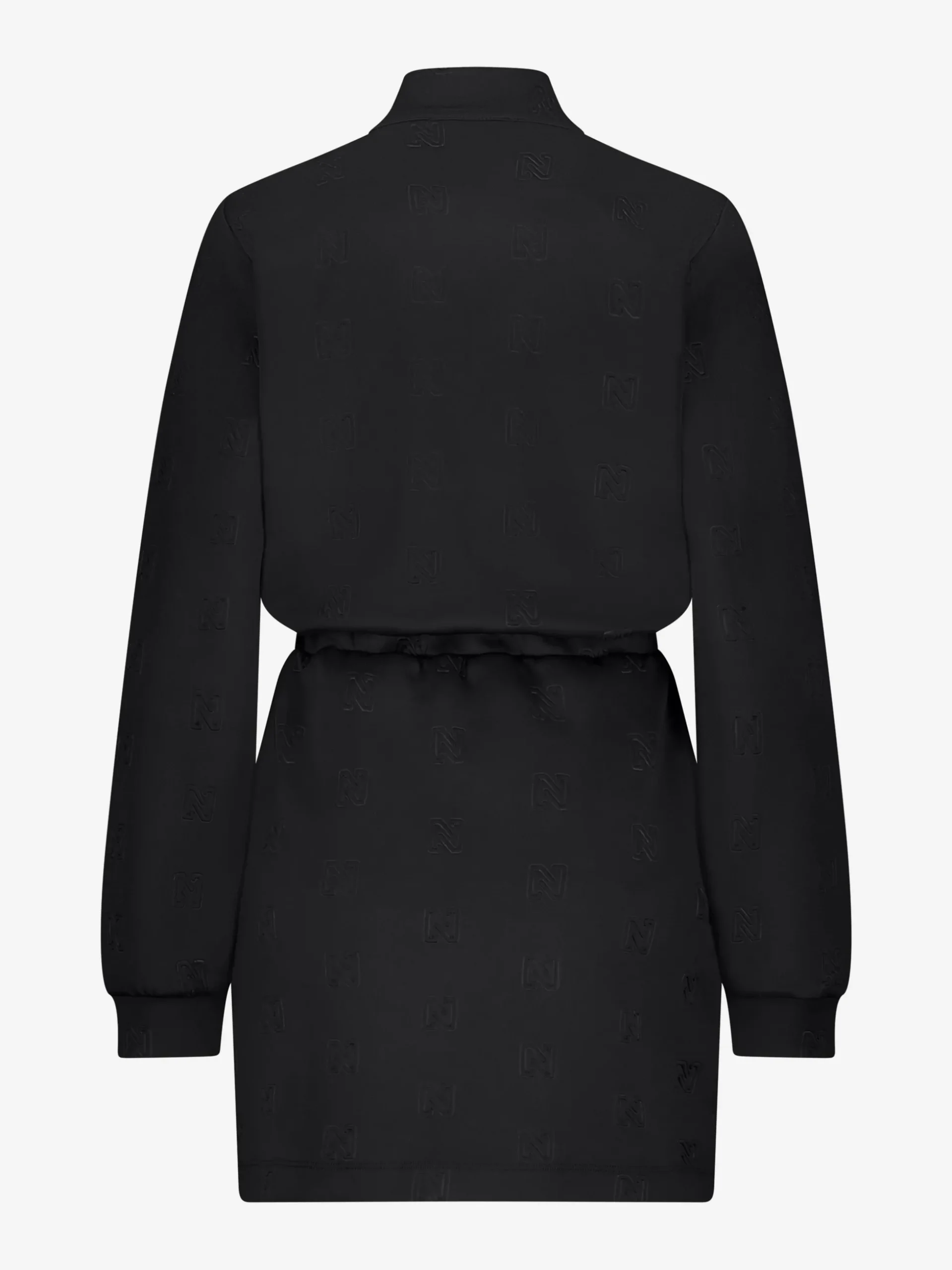 Jurk met logo patroon en elastische tailleband