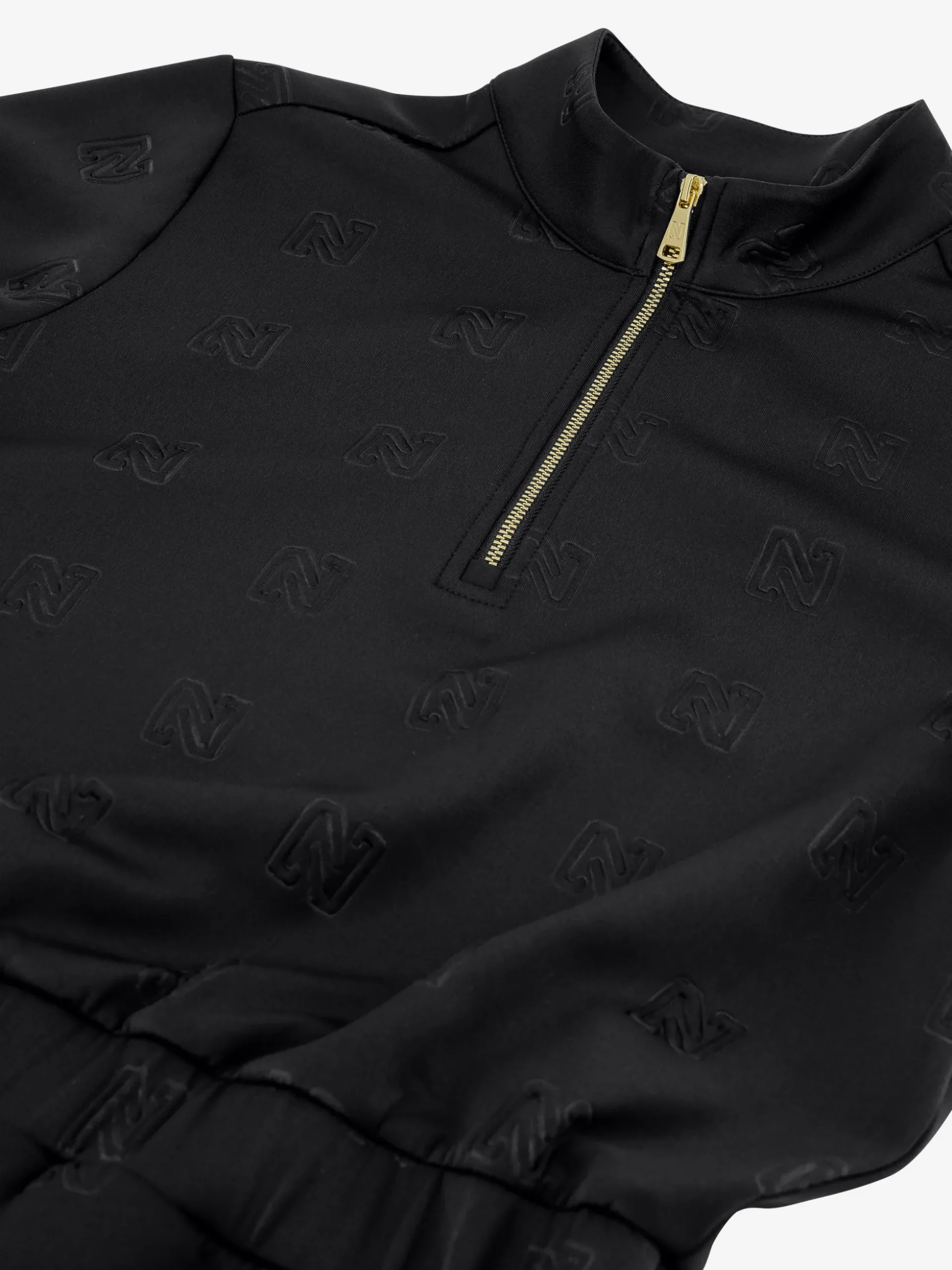 Jurk met logo patroon en elastische tailleband
