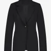 Klassieke blazer met N-knoop en reverskraag
