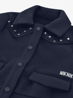 Kort jack met studs en klepzakken