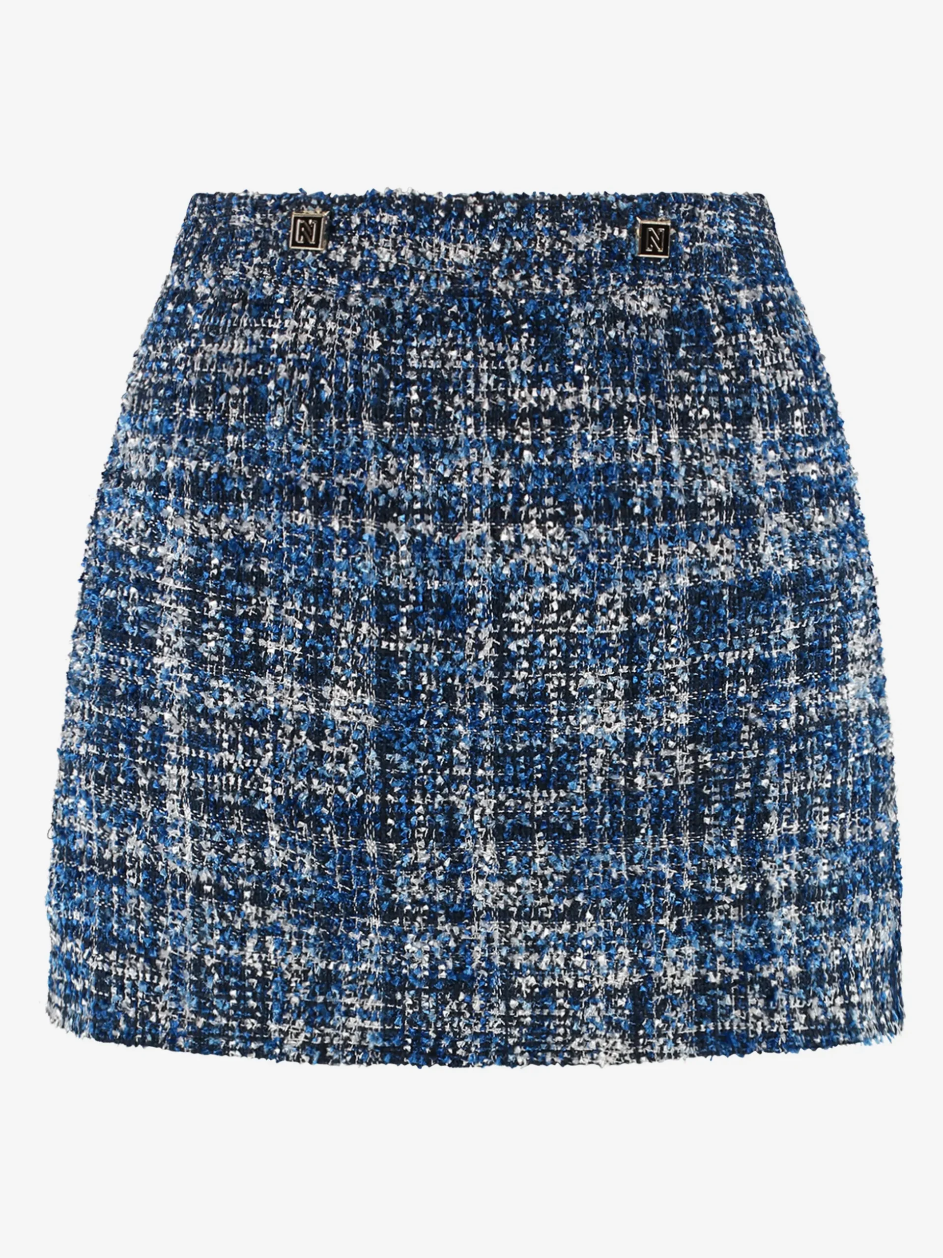 Korte aansluitende skort van tweed