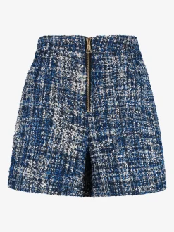 Korte aansluitende skort van tweed