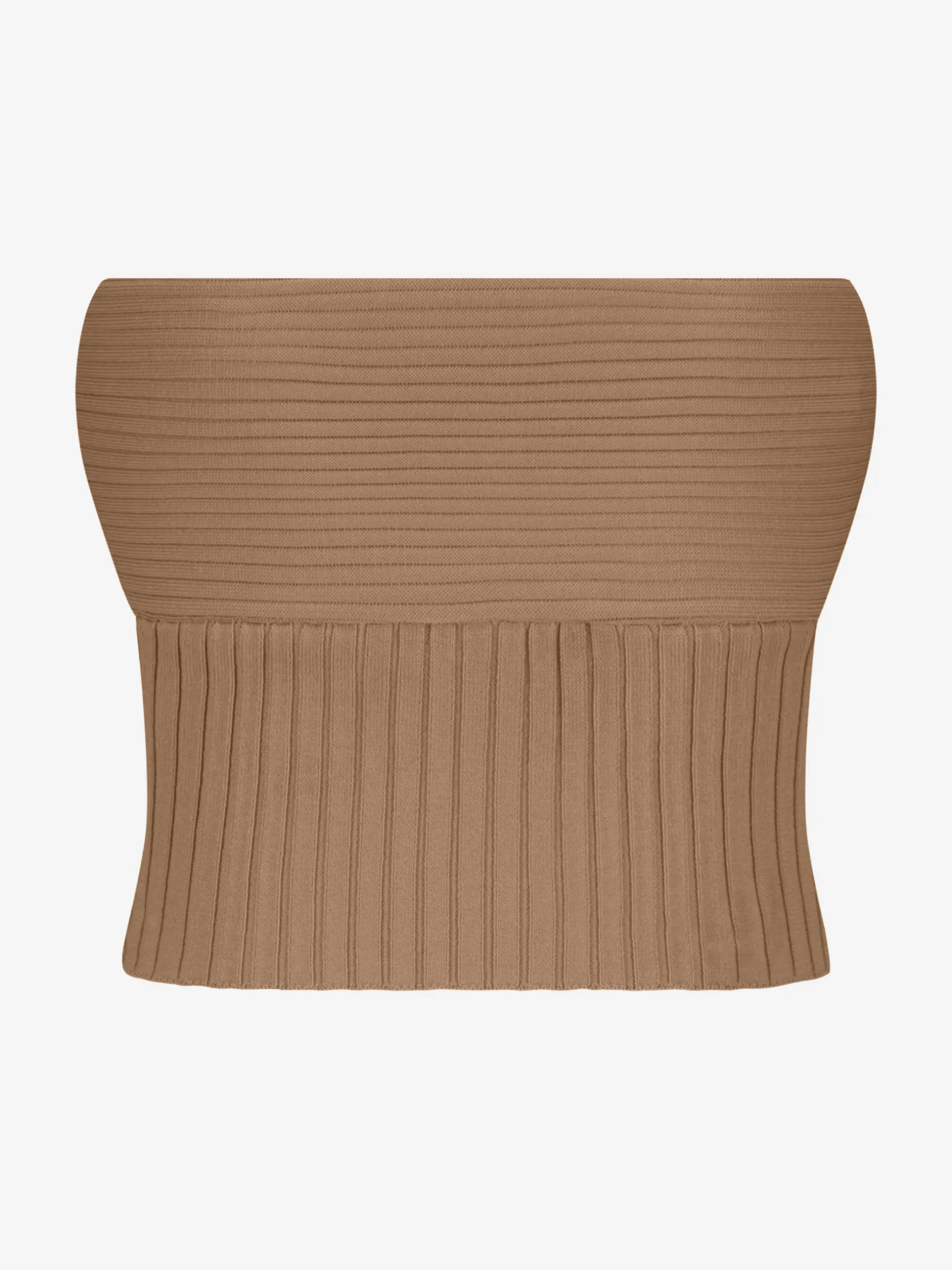 Korte bandeau top met gedraaide buste