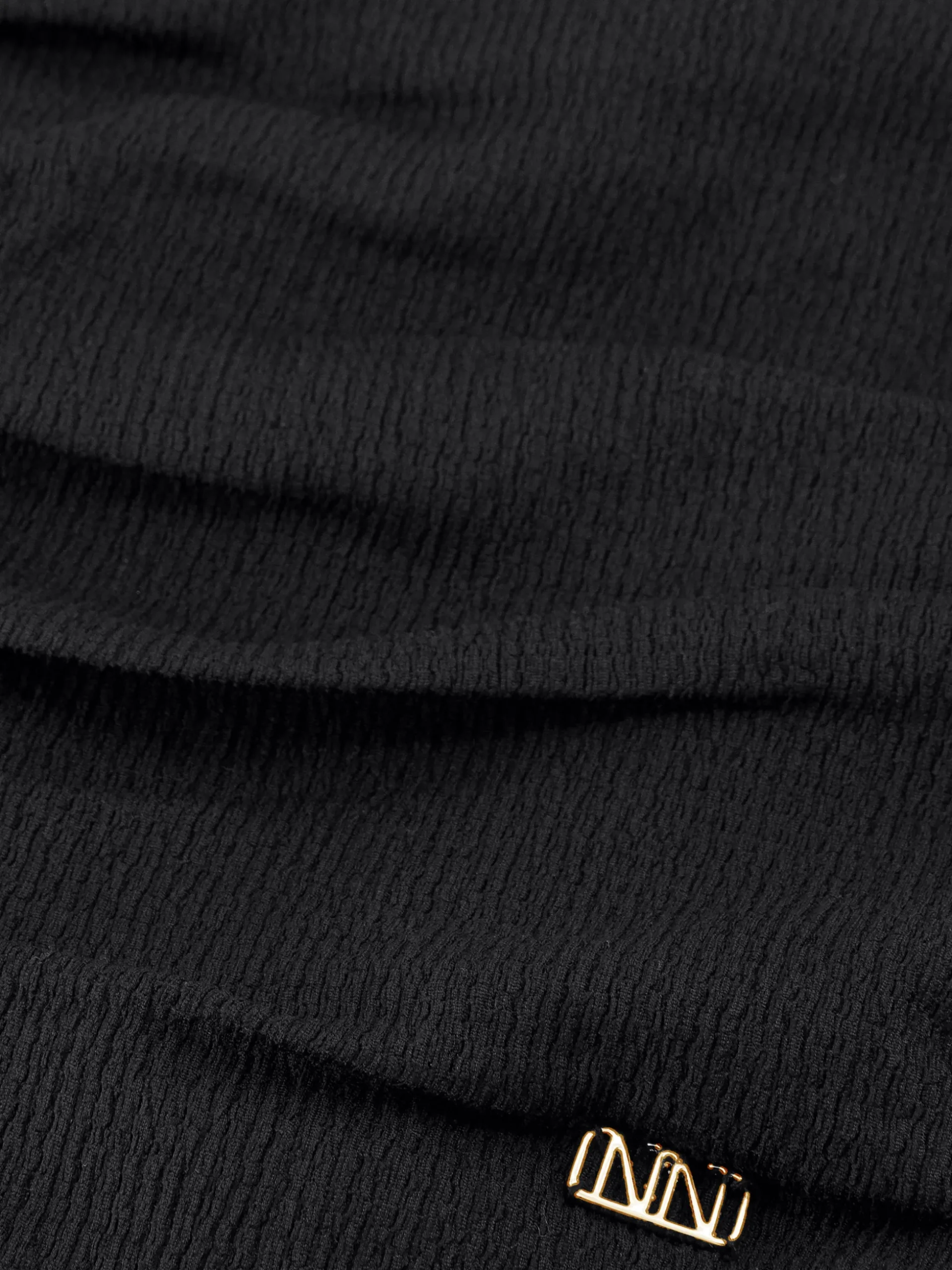 Korte gedrapeerde rok met elastische tailleband