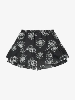 Korte skort met bloemenprint en laagjes