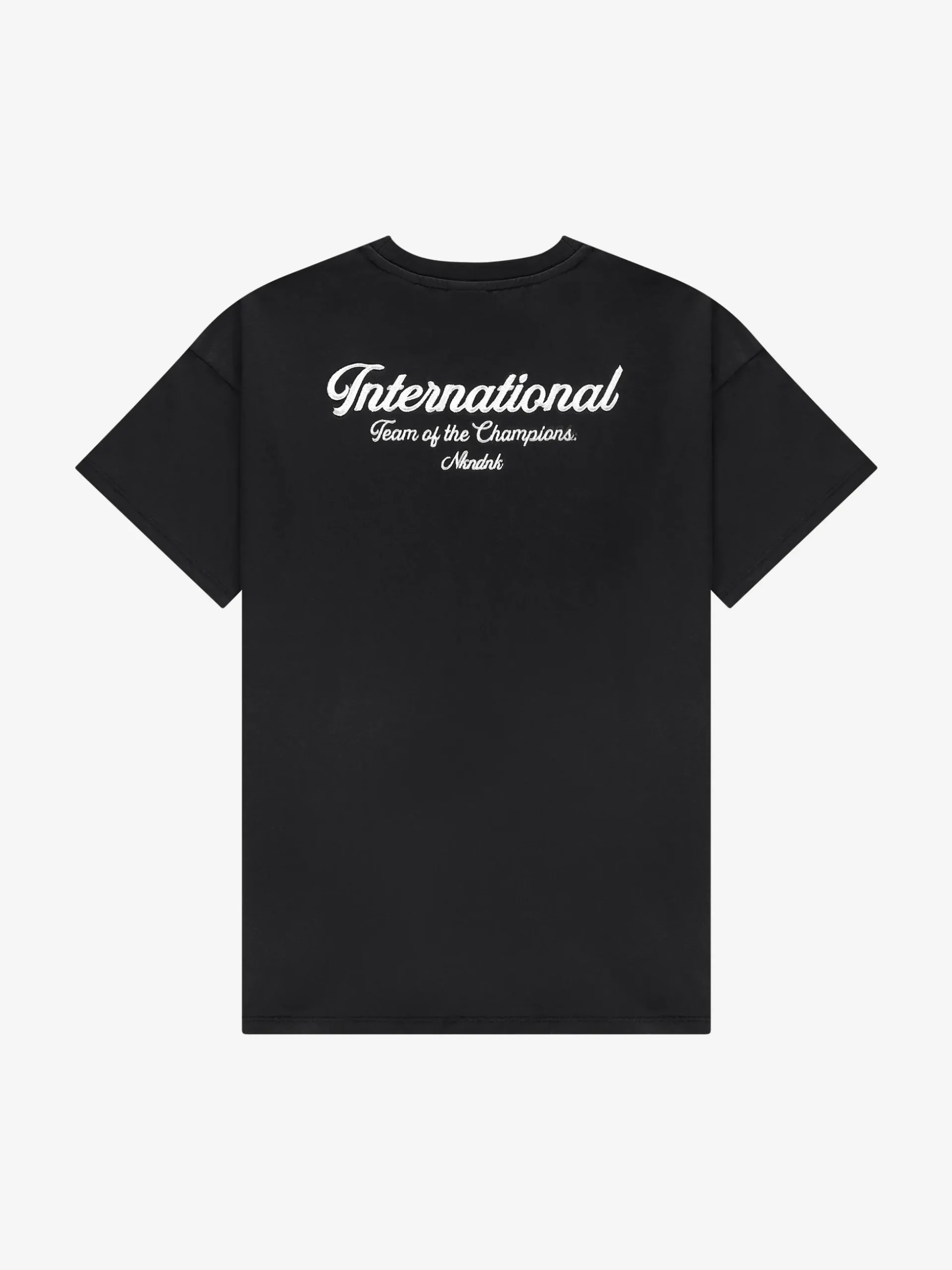 Losvallend T-shirt met geborduurde tekst
