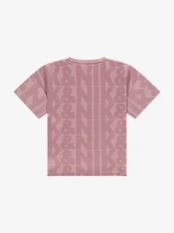 Losvallend T-shirt met N&N logo patroon