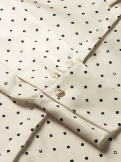 Losvallende blouse met all-over print