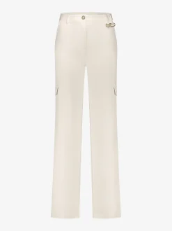 Losvallende pantalon met logo detail en klepzakken