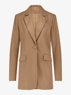 Oversized blazer van imitatieleer
