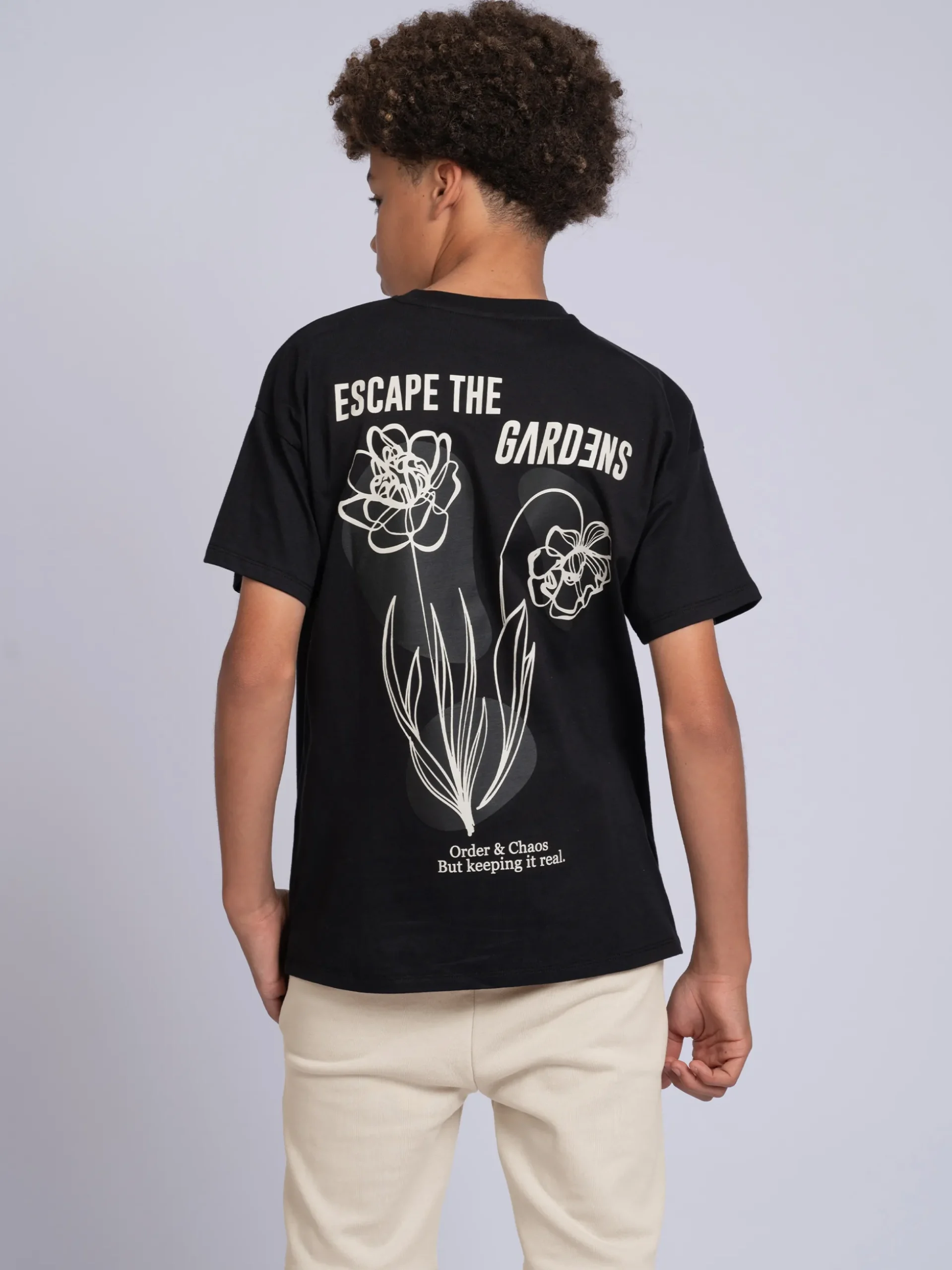 Oversized T-shirt met print op rug