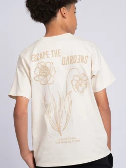 Oversized T-shirt met print op rug