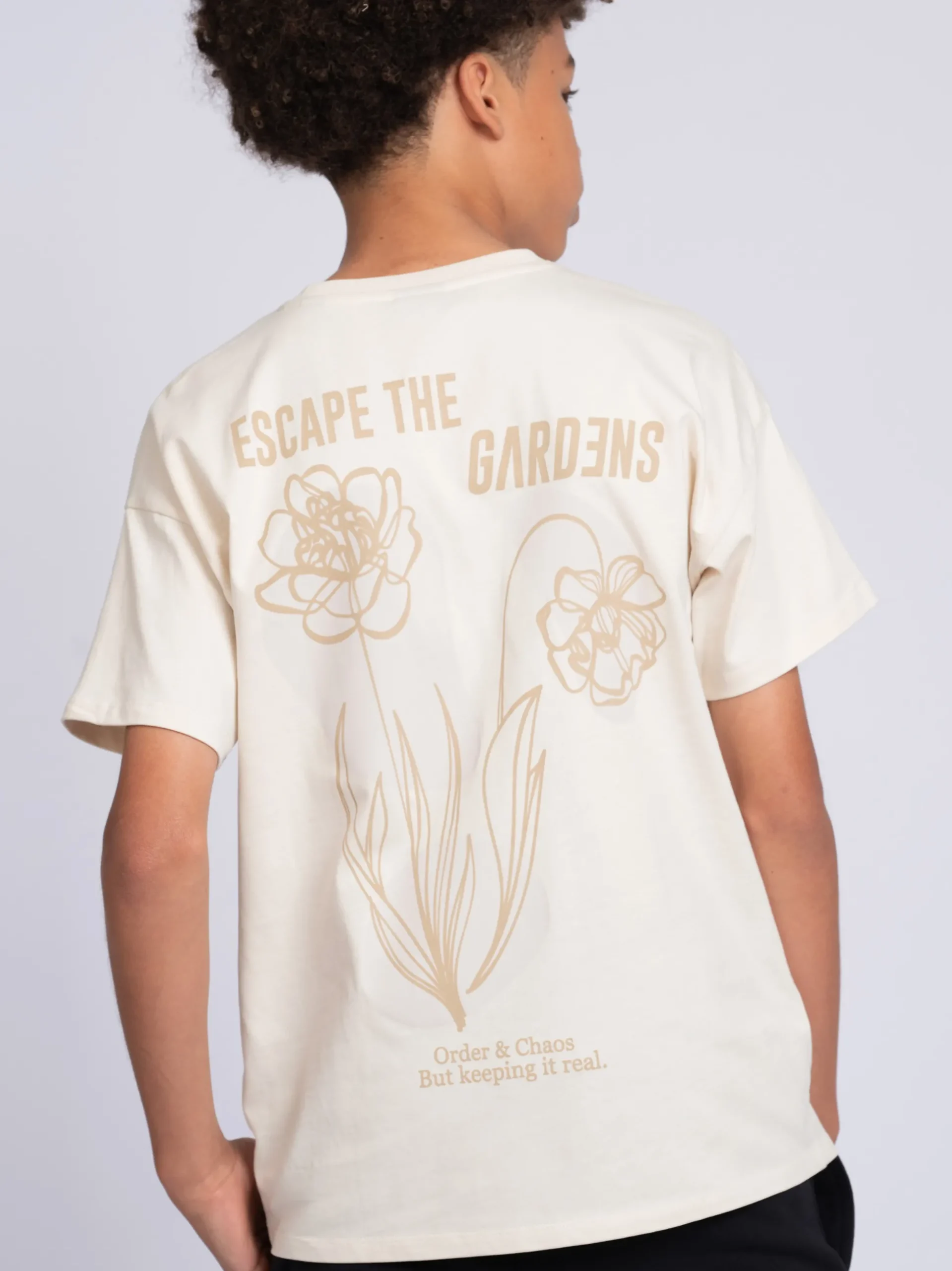 Oversized T-shirt met print op rug