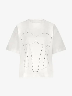 Oversized T-shirt met strass steentjes