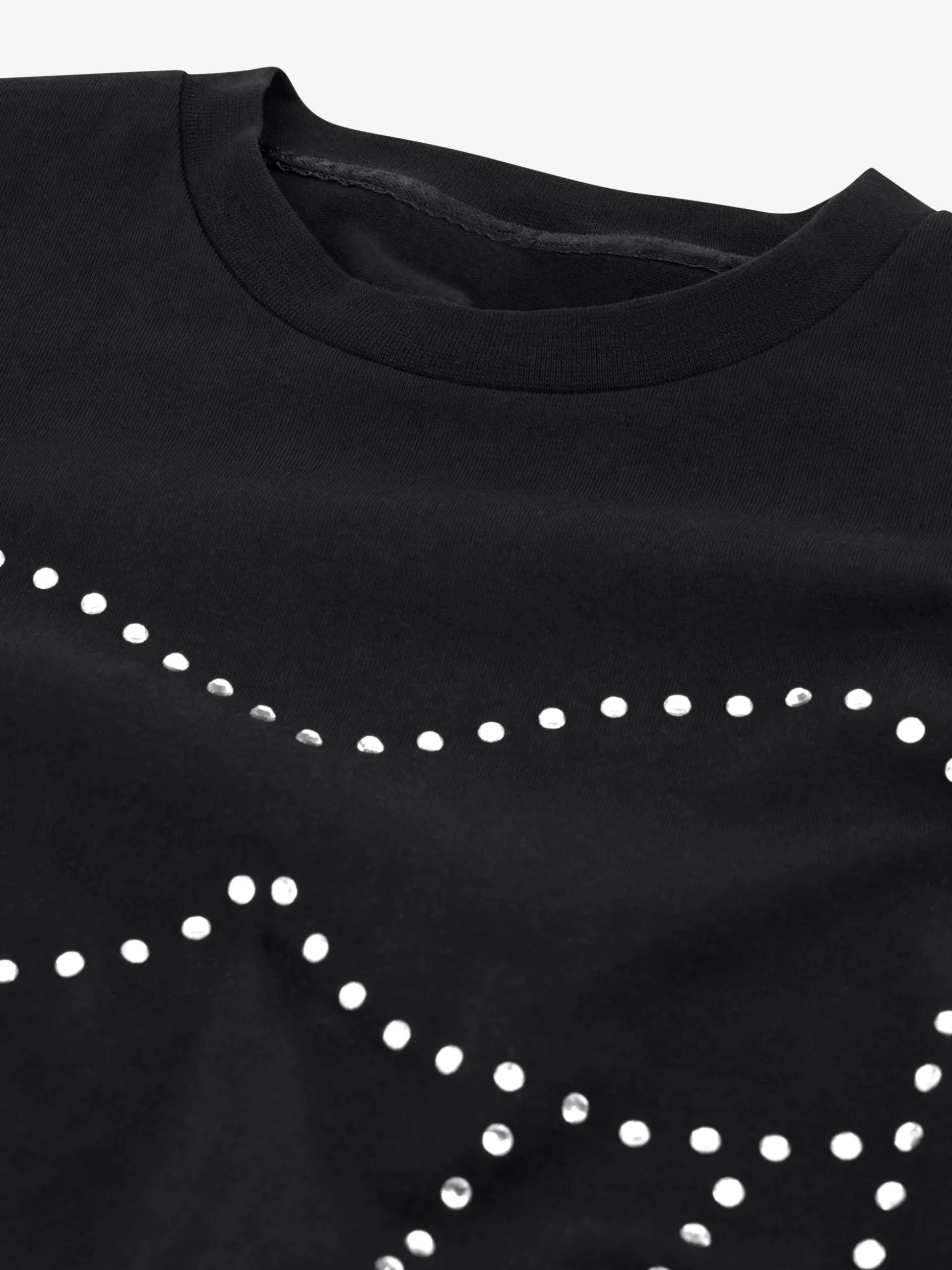 Oversized T-shirtjurk met strass steentjes
