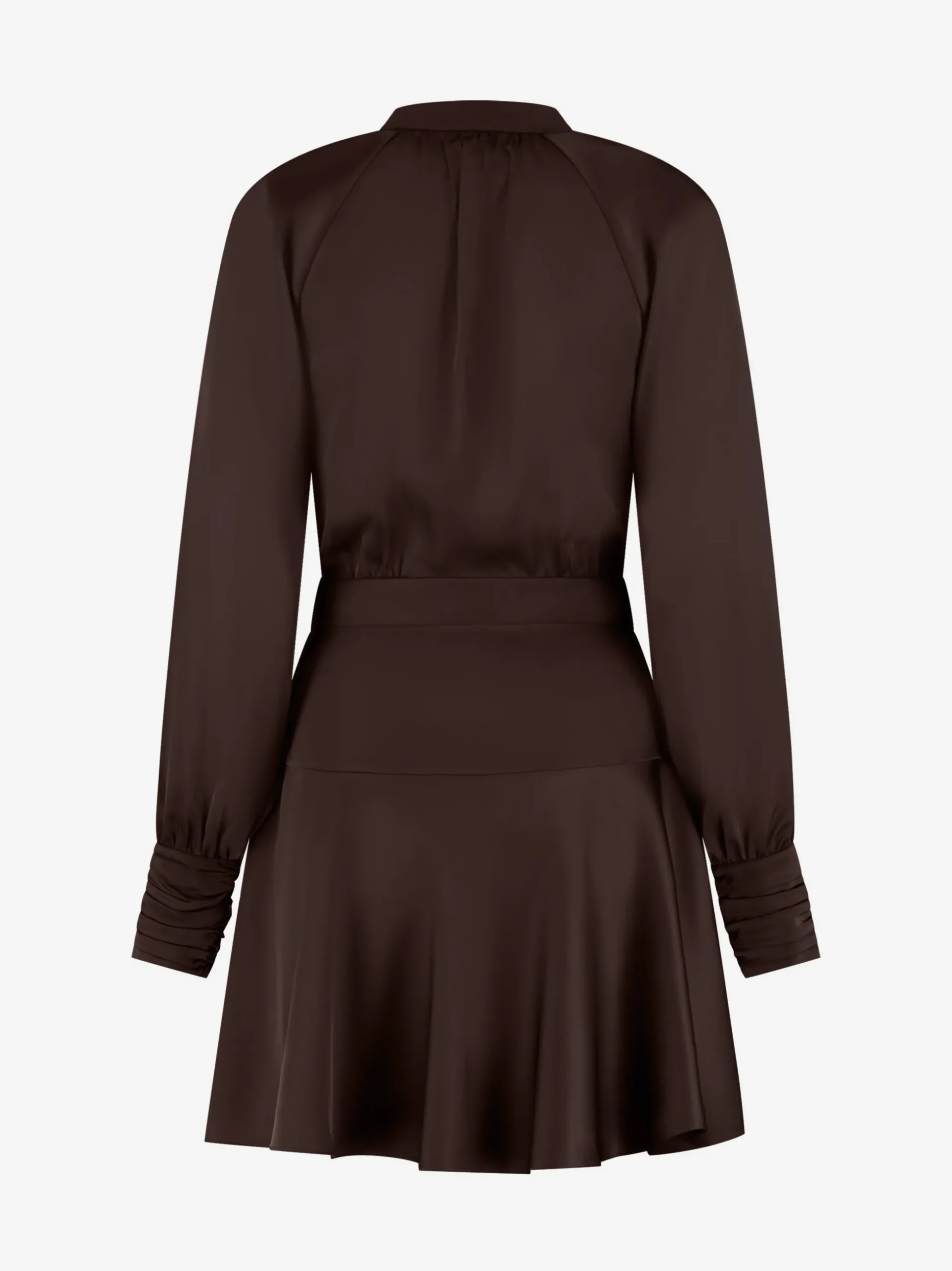 Overslag jurk met satijnen look