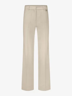 Pantalon met gemu00ealeerde textuur en logo detail