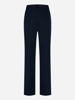 Pantalon met strepen en knopen op zijkant