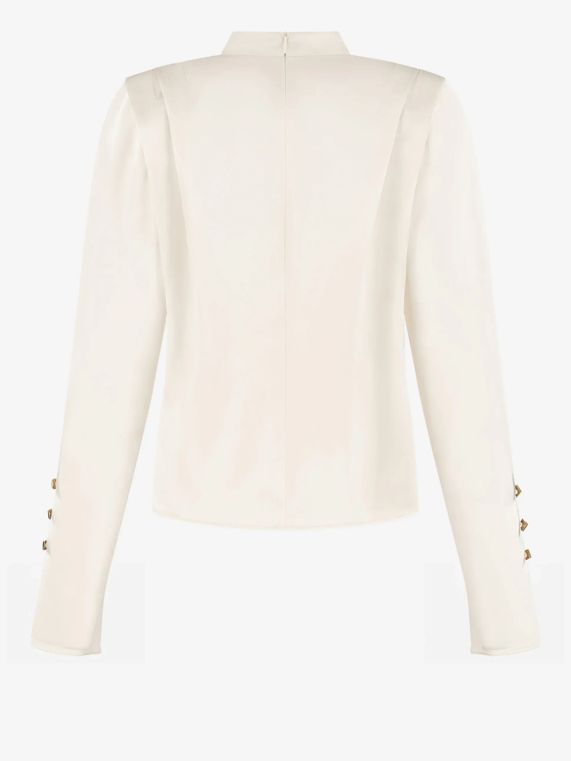 Satijnen look blouse met flared mouwen