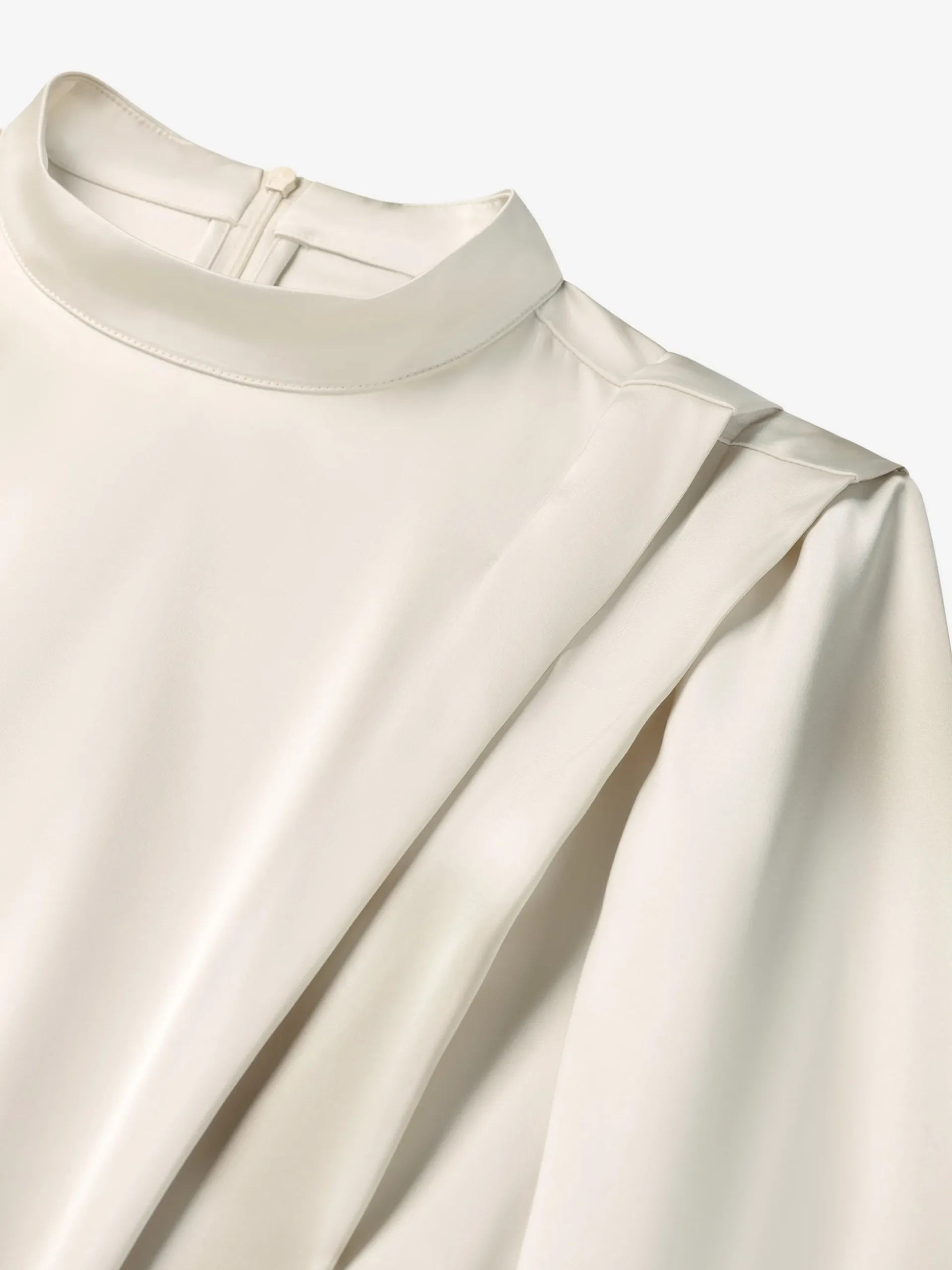 Satijnen look blouse met flared mouwen