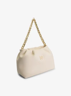 Schoudertas met N-logo en ketting hengsel