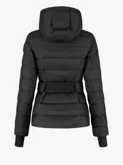 Ski jas met capuchon en elastische riem