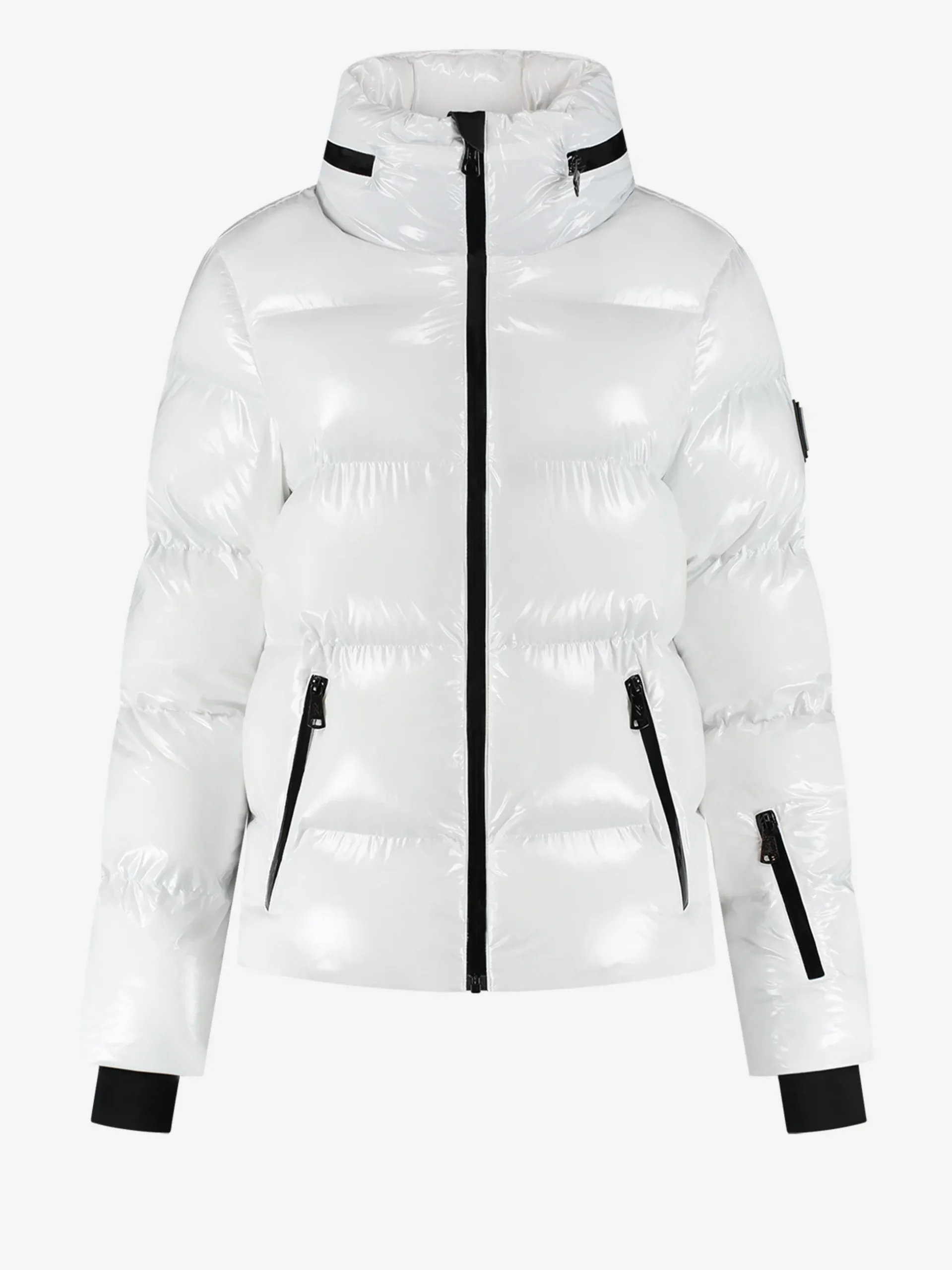 Ski jas met metallic look