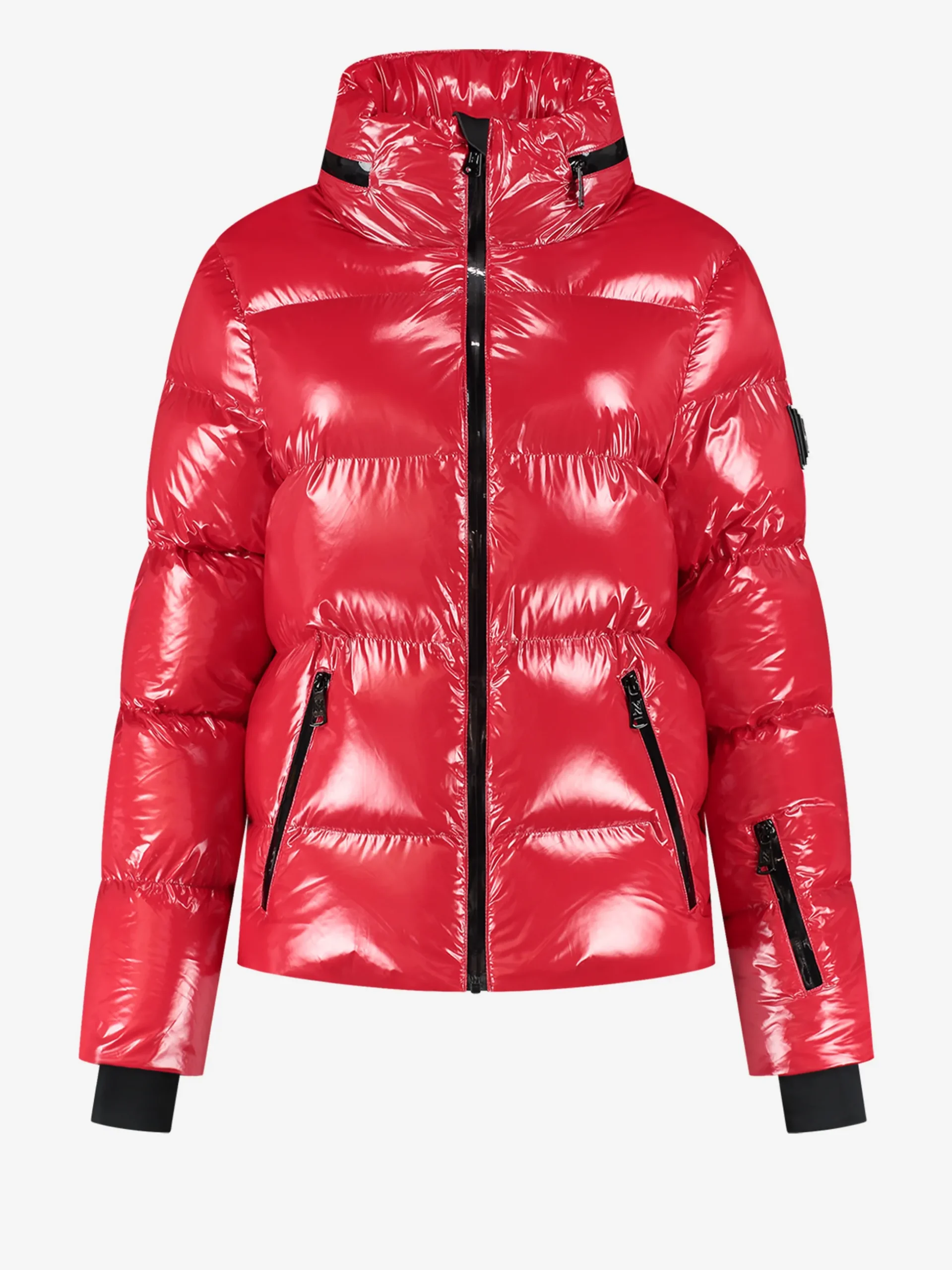 Ski jas met metallic look