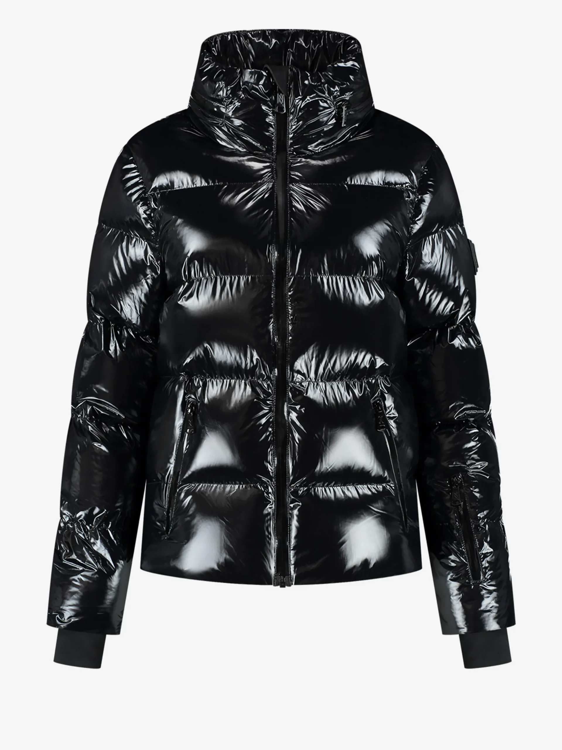 Ski jas met metallic look