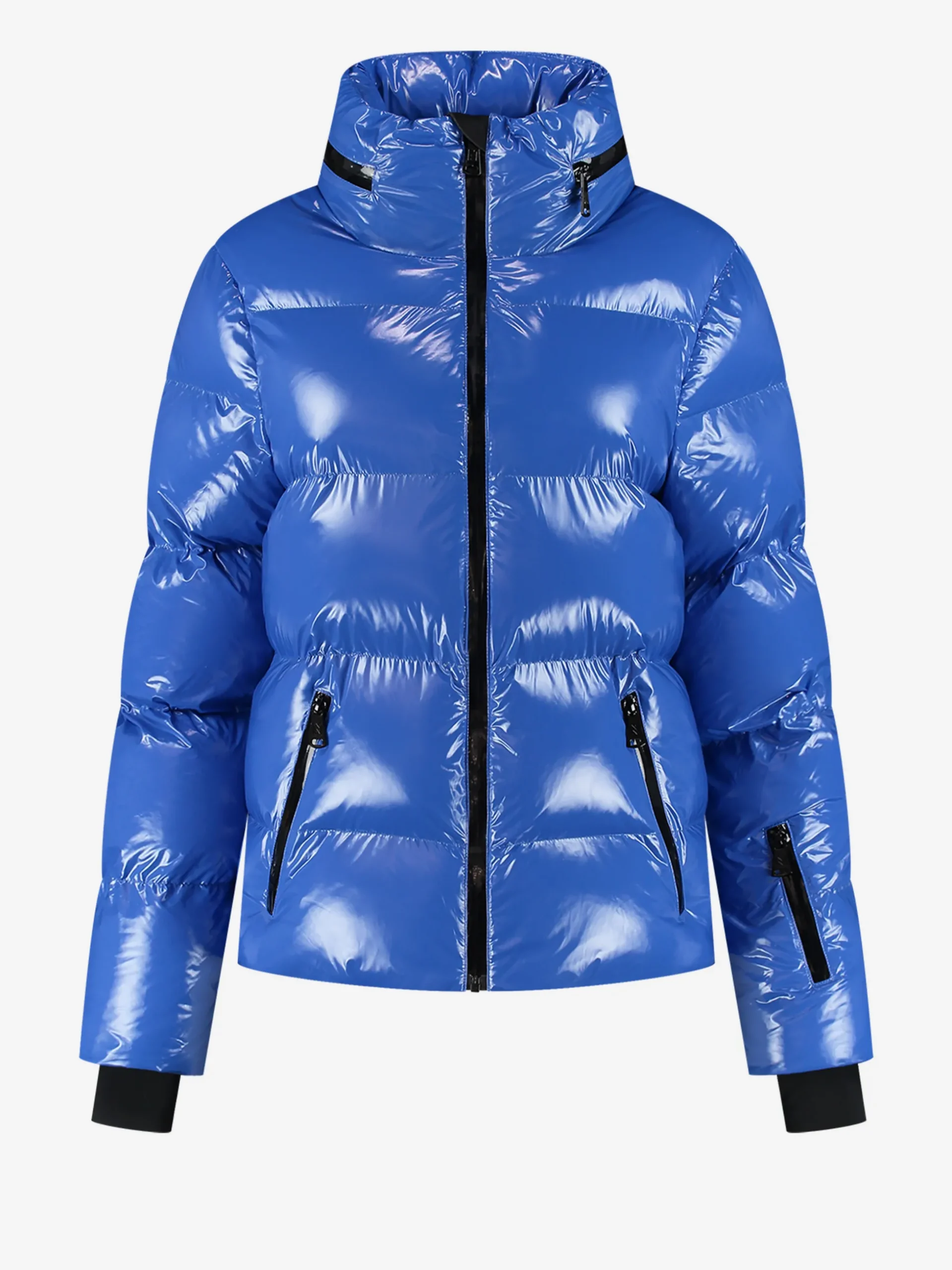 Ski jas met metallic look
