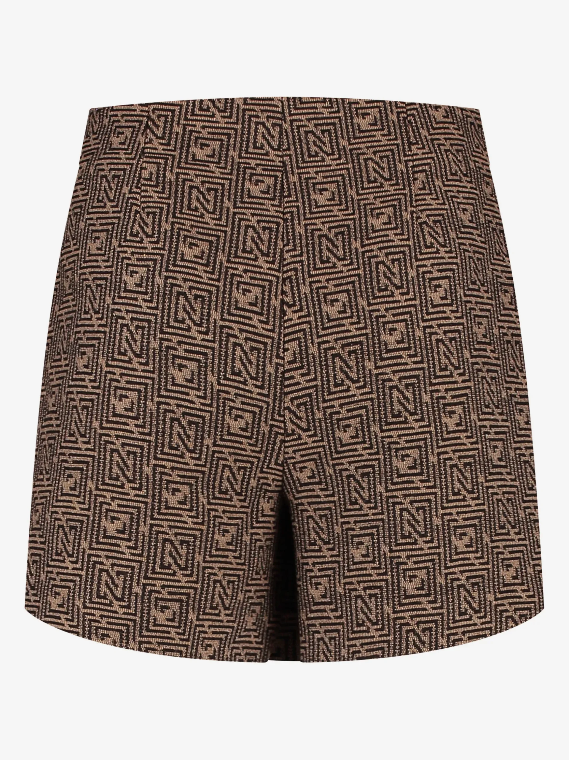 Skort met logo patroon en sierknopen