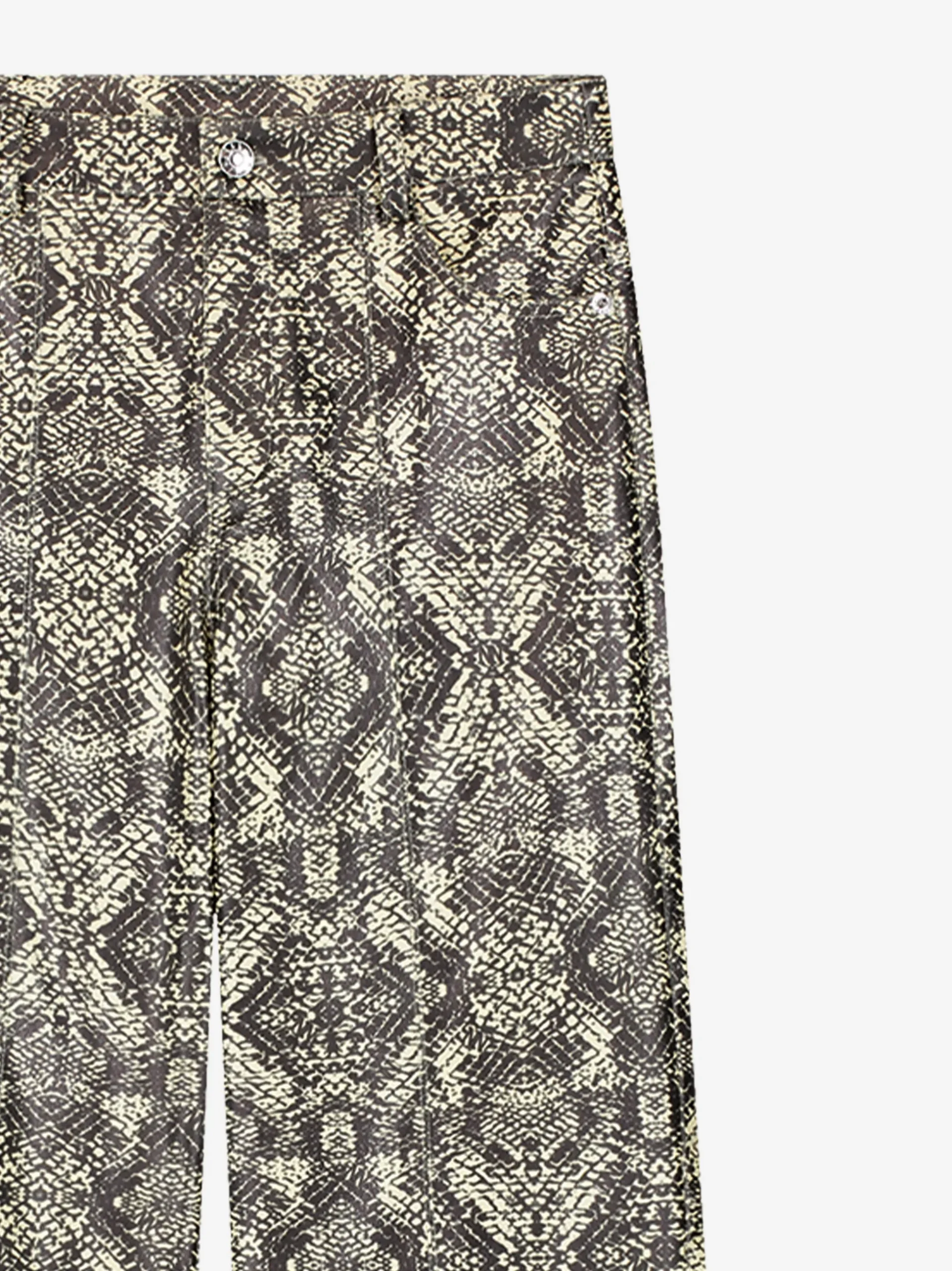 Slangenprint broek met rechte pijpen