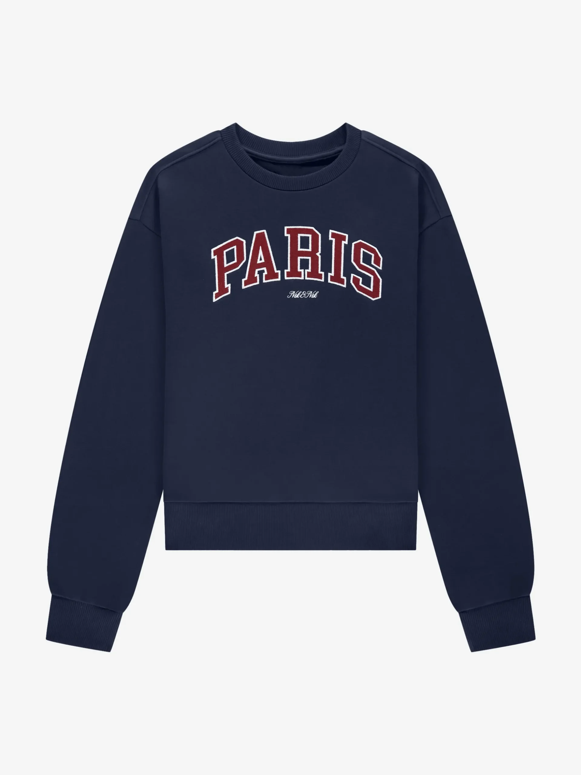 Sweater met geborduurde tekst