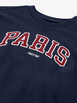 Sweater met geborduurde tekst