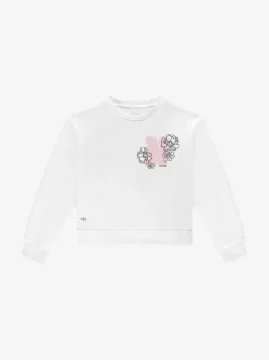 Sweater met grafisch logo en bloemenprint