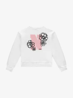 Sweater met grafisch logo en bloemenprint