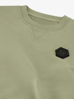 Sweatshirt met logo patch