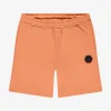 Sweatshort met elastische tailleband en logo patch