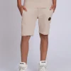 Sweatshort met elastische tailleband en logo patch