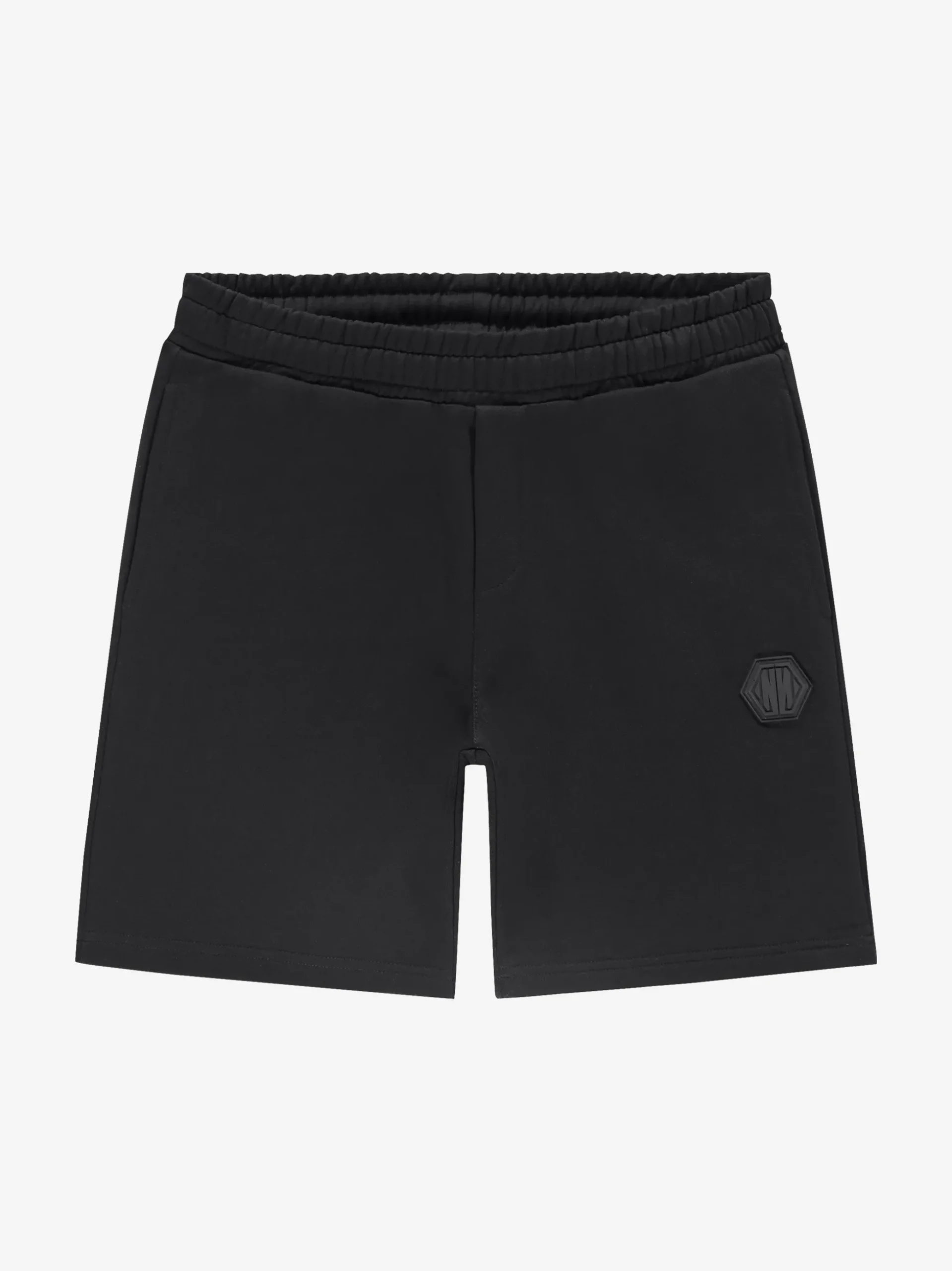Sweatshort met elastische tailleband en logo patch