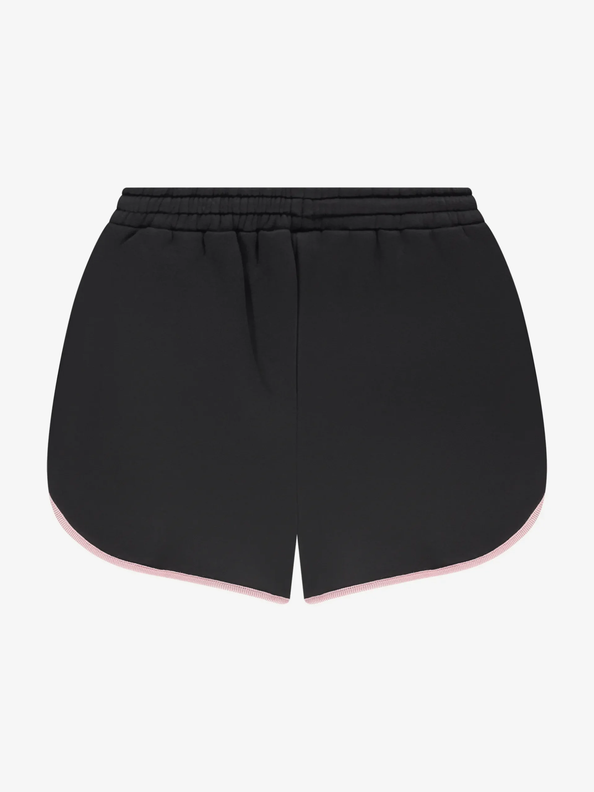 Sweatshort met elastische tailleband en roze accenten