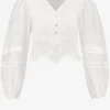 Top met embroidery