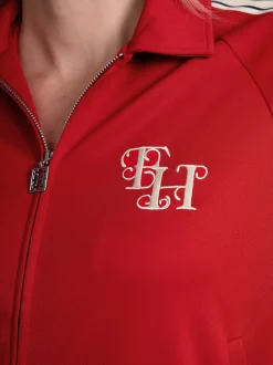 Track jacket met FH logo en biezen