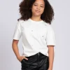 T-shirt met decoratieve ringetjes