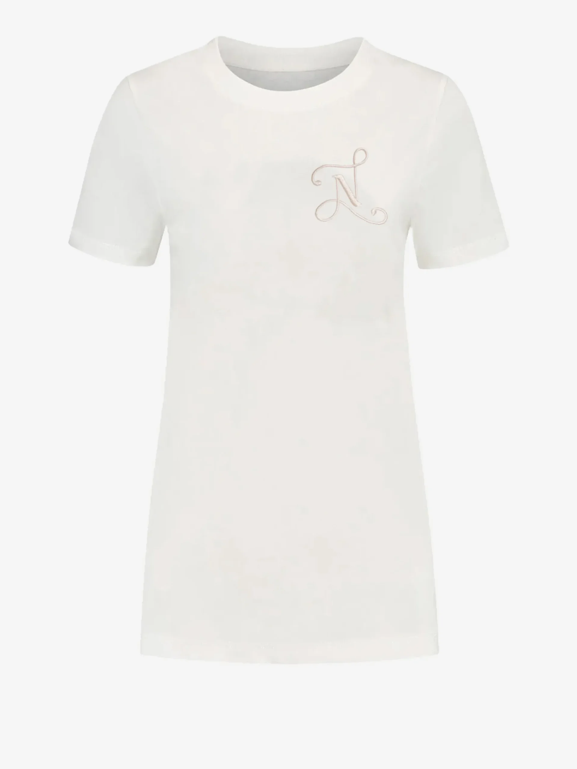 T-shirt met geborduurd N-logo