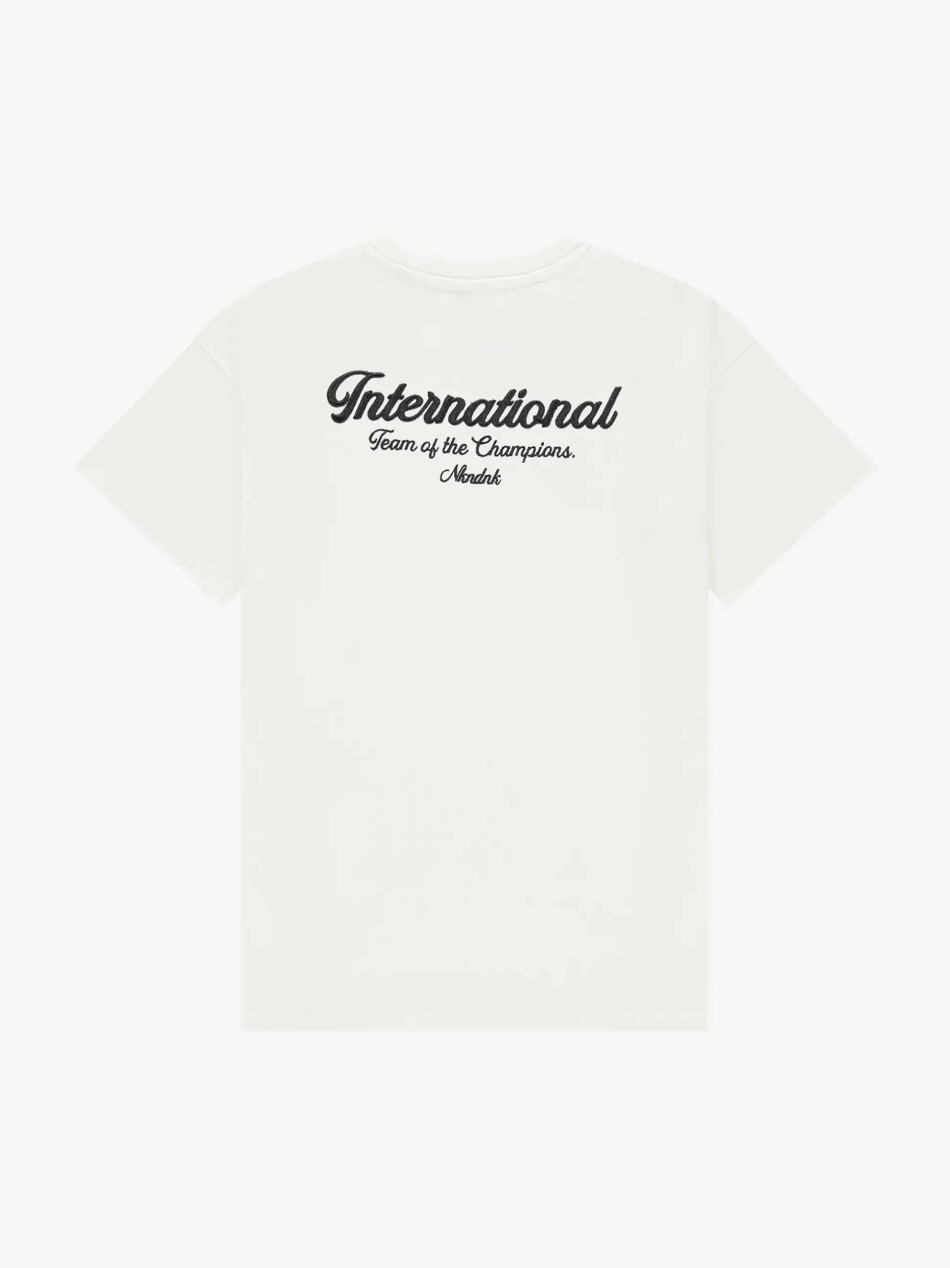 T-shirt met geborduurde tekst
