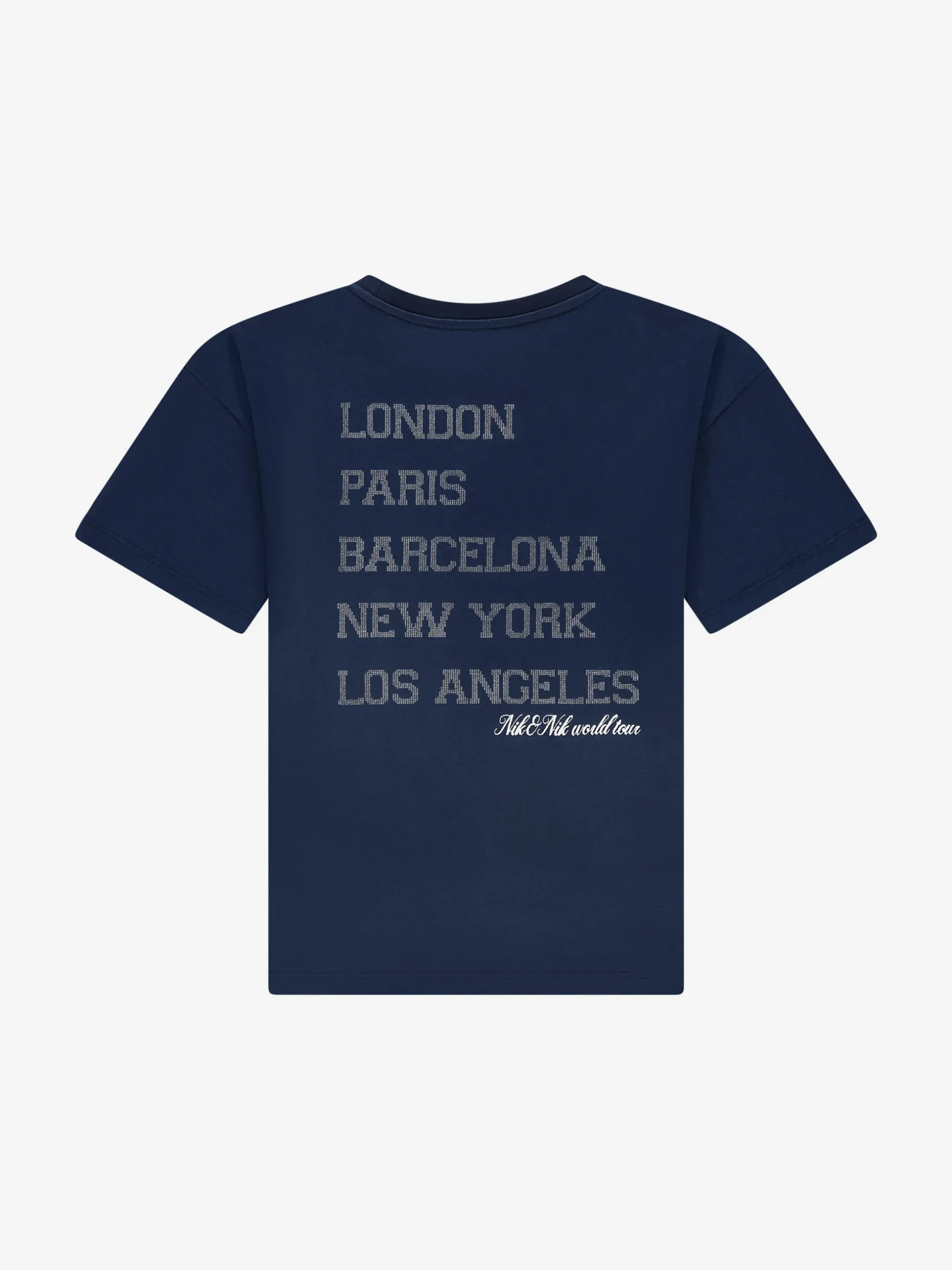 T-shirt met grafische tekst op achterkant